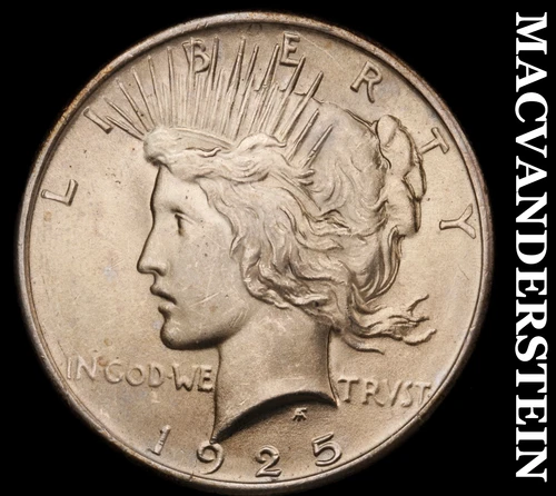 1925 Peace Dollar- Choice Gem Brilliant Uncirculated MS+++  #i6284