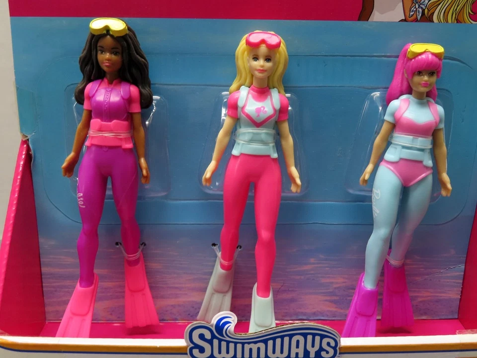Swimways Barbie Dive Characters 3-Pack Swimming Pool Toys NEW - Image 2 of 4
