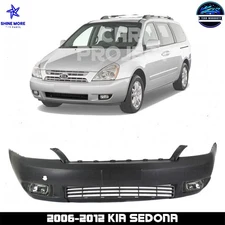 Front Bumper Cover Fascia & Fog Light Assembly Kit For 2006-2012 Kia Sedona
