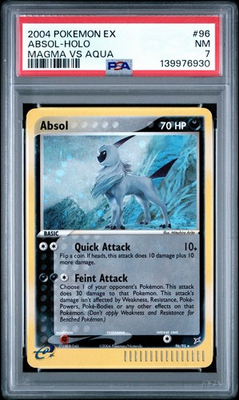 #ad 2004 Pokemon EX Absol Holo #96 Magma vs Aqua PSA 7 $400.00