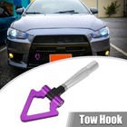 Bague triangle à visser crochet de remorquage voiture course pour Mitsubishi Lancer EVO X 10 violet