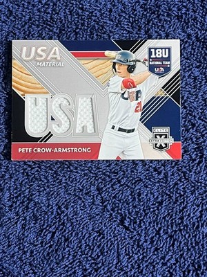 2020 Elite Extra Edition USA Material #USAM-PA Pete Crow-Armstrong