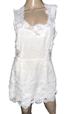Dolce & Gabbana Vintage Runway White Embroidered Floral Lace Dress US 4 6 IT 40
