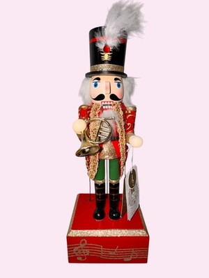 Pier 1 animated moving Christmas Nutcracker 2017 Music 12'' Red Gold