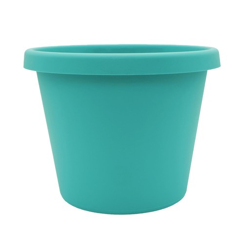 16 Inch Round Prima Planter - Plastic Plant Pot with Rolled Rim for Indoor Ou...