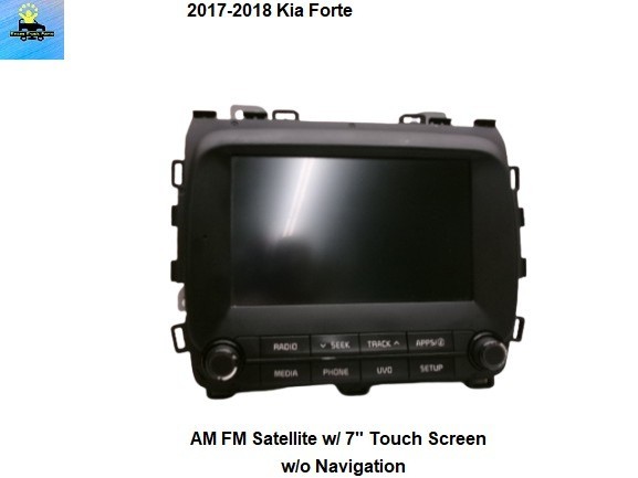 96160B0010WK 2017 2018 Kia Forte AM FM Stereo Satellite w/ 7