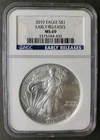 2010 $1 American Silver Eagle Dollar NGC MS69