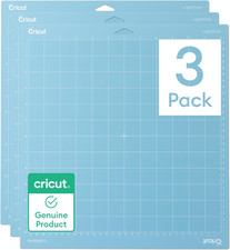 Cricut LightGrip Cutting Mats 12in x 12in, Reusable Cutting Mats for Crafts with