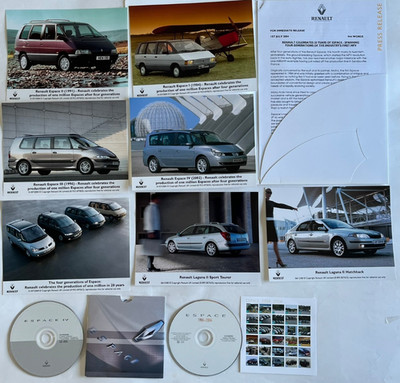 Renualt Espace 1984 - 2004 Press Pack Kit 7 Photographs & 2 CD ROM
