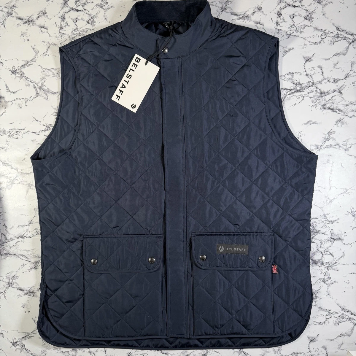 Gilet Belstaff Vert Matelassé – Taille L Homme, Made In England, état Très Bon