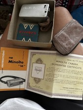Vintage camera  The Minolta-16 subminiature in original box plus FILTER New