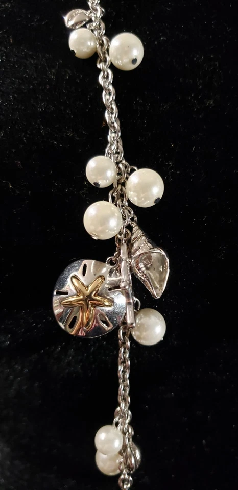 Charter Club Sea Life Theme Long Necklace, 2" Earring, And Stretch Bracelet - Image 2 of 4