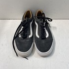 Vans Old Skool Black Leather White Stripe Skate Shoes Men's 6.5 Women's 8 — photo 5