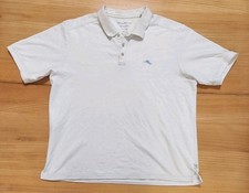 Tommy Bahama Island Zone Supima Polo Men s XL White Pique Knit Golf Shirt