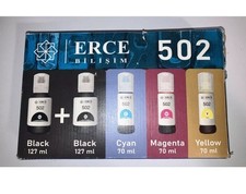 Refill Ink Bottle Replacement for Epson 502, 2 Black, Cyan, Magenta,Yellow