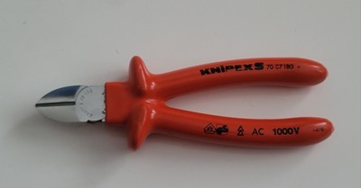 Knipex S 70 07 180 VDE isolierte Seitenschneider-Zange (Snips) 180 mm
