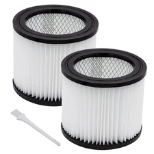 HEPA Replacement Filter for Shop-Vac 90398 Wet/Dry Vacuum - 2 Pack + Brush