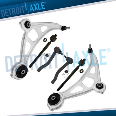 6pc Front Lower Control Arms Inner Outer Tie Rods for 2015 - 2024 Nissan Murano