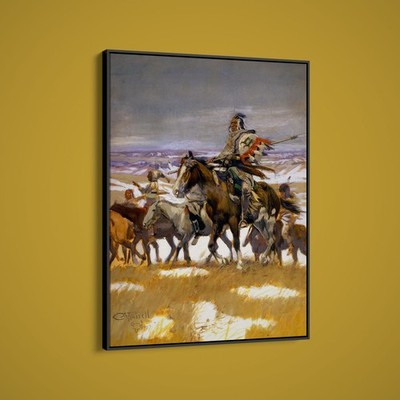Charles Marion Russell - Crow Scouts in Winter - Art Print on Paper or Canvas