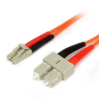 StarTech.com 1m Fiber Optic Cable - Multimode Duplex 50/125 - LSZH - LC/SC - OM2