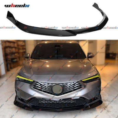 Glossy Black For 2023-2025 Acura Integra TR-Style 3pcs Front Bumper Lip Splitter