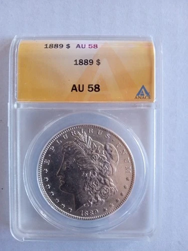 1889 Morgan Silver Dollar Philadelphia AU 58 ANACS