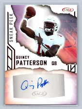 2023 SAGE Low Series #SPA-QP Quincy Patterson Sneak Peek Auto Red
