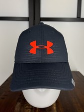 Under Armour Storm Hat Cap Fitted Youth Medium Gray Orange Embroidered Polyester