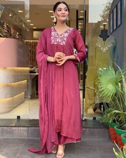 Pakistani Beautiful Kurti Pant Set Indain Bollywood Ethnic Salwar Kameez Dress