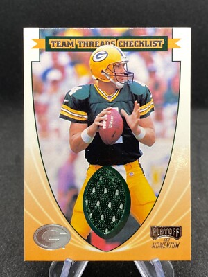 1999 Playoff Momentum SSD Team Threads Checklist Brett Favre Green Bay Packers