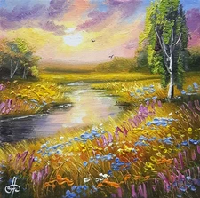 Original Summer Landscape Home Decor Wall Art Best Gift Ukraine Artist Painting