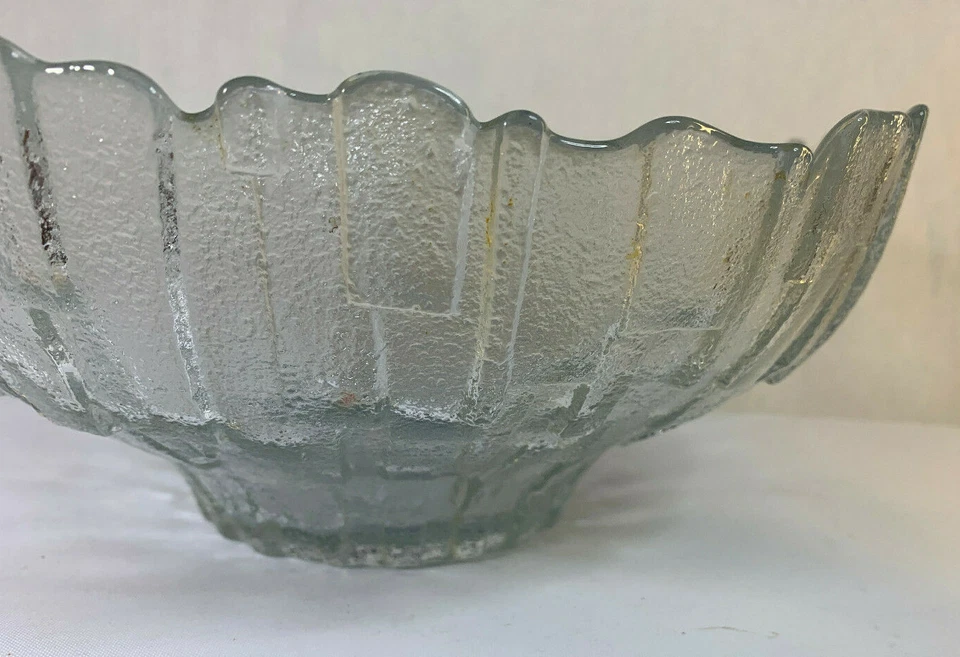 Mid Century Ravenhead UK Flair Range Heavy Textured Glass Bowl - image 2 of 4