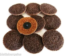 20 ILLINOIS INDUSTRIAL 3" ROLL LOCK TWIST ON ABRASIVE SCUFF DISCS COARSE 82052