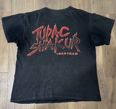 Vintage 90s Tupac Shakur 2Pac Memorial Rap Tee Shirt Hip Hop