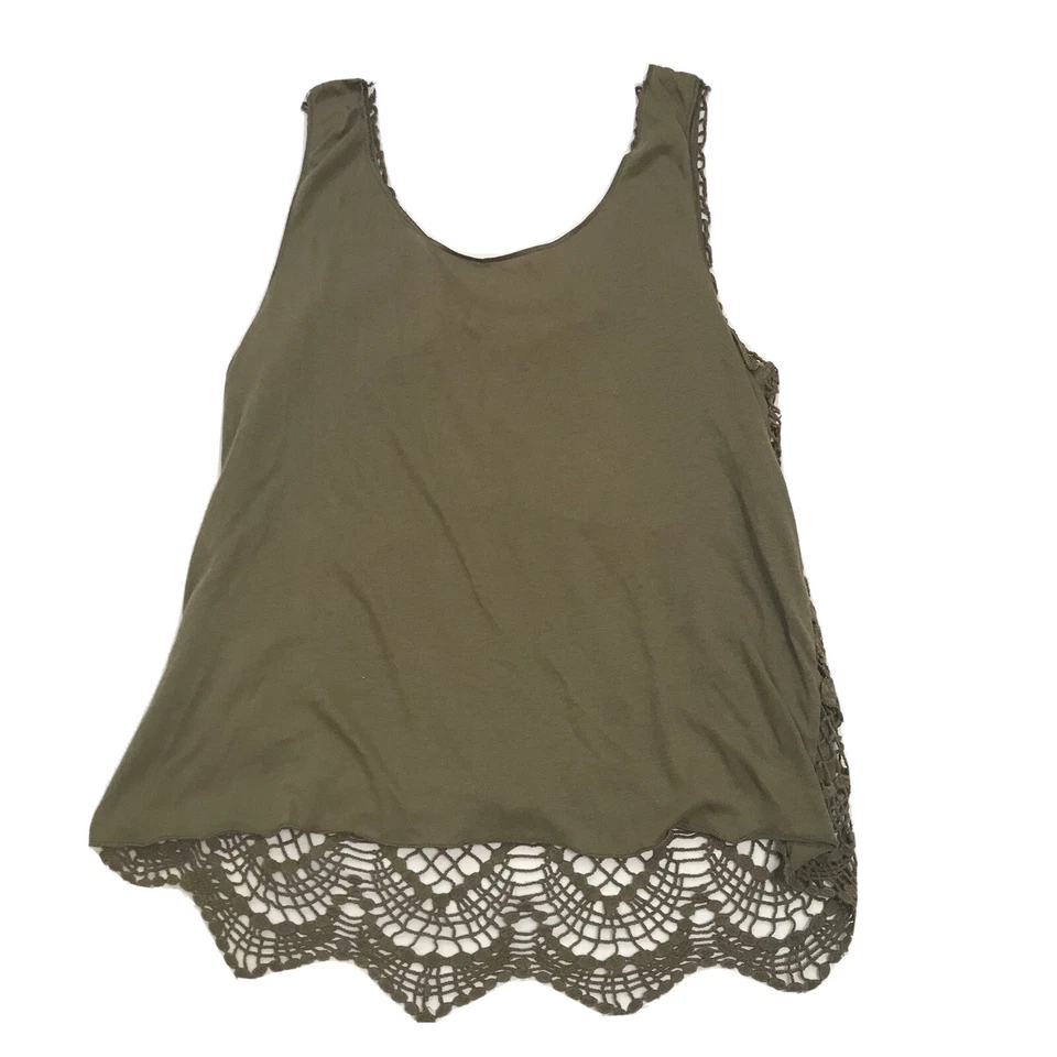 Top Y2K Late 2000 Mudd Crochet L Verde Hada Grunge Boho Granola Niña Forestcore Foto 4 de 4