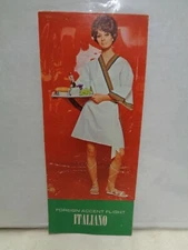 TWA airlines MENU Italy first class 1967 1969 Vintage old Italian travel MOD fun