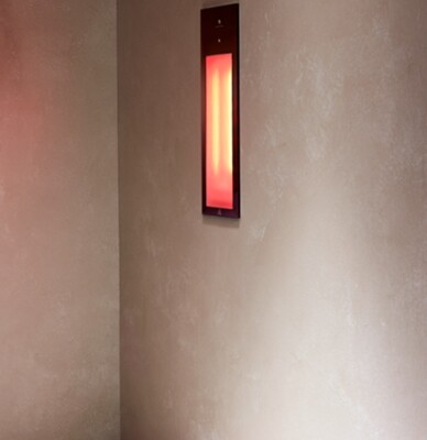 SUNSHOWER SQUARE Pure BLACK Kurzwellen Infrarotlampe Entspannung in der Dusche