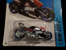 HW HOT WHEELS 2015 HW CITY #48/250 CANYON CARVER MOTORCYCLE HOTWHEELS RED/WHITE