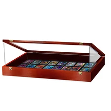 PENNZONI Trade Show Display Case w/ Acrylic Side Guards - Cherry
