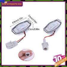 Pair Led License Plate Light White For Honda Accord Sedan 4-door Only 2003-2017