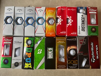 55 Brand New Golf Balls Callaway Titleist Nike Mojo Taylormade Ben Hogan & MORE