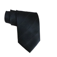 Vesuvio Napoli Diagonal Strip Black/White/Dark Gray Men Tie