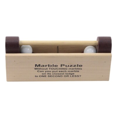 2 Marbles Puzzle Adult IQ Game Brain Teaser Magic Trick Toy Tricks Joke Gag Gift