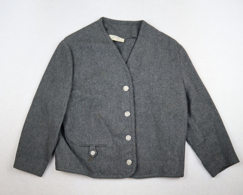 Vinage 70s Women's Suit Size 7 Gray Wool Bell Bottom Pants JOYCE - Picture 4 of 20