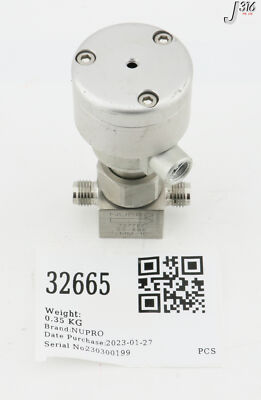 マッチ 32665 NUPRO STAINLESS STEEL BELLOWS SEALED VALVE SS-6BK-MM-1C | eBay