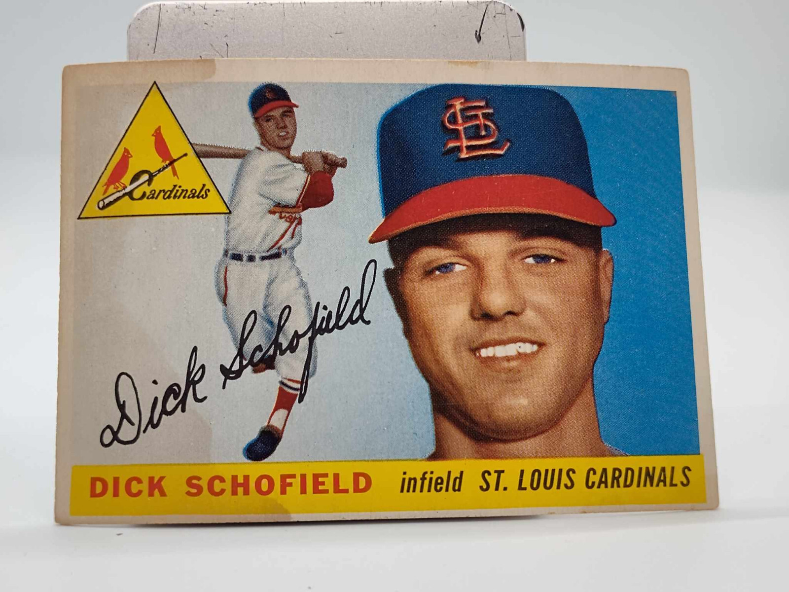 1955 Topps Baseball Card 143 DICK SCHOFIELD Cardinals Very Good