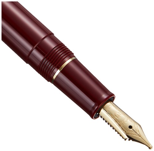 Sailor Fountain Pen Profit Casual Gold Trim Red Zoom 11-0570-730 - Picture 3 of 4