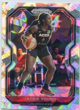 2021 Panini WNBA Prizm JACKIE YOUNG #47 SILVER CRACKED ICE PRIZM ACES
