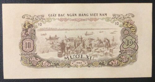 1966 SOUTH VIETNAM PAPER MONEY - 10 XU UNCIRCULATED BANKNOTE!