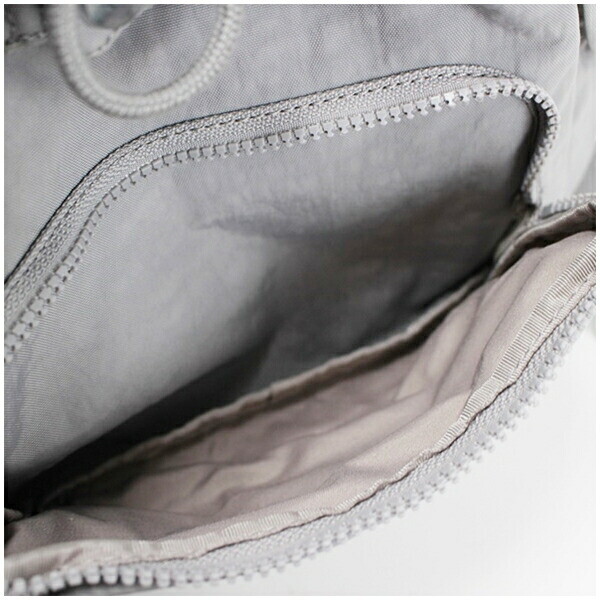 Authentic Kipling Rucksack Nylon Light Gray Used … - image 10
